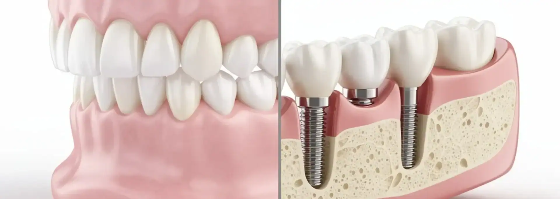 Dentures vs Implants