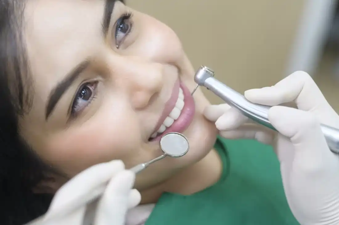 women after cerec crowns were fitted