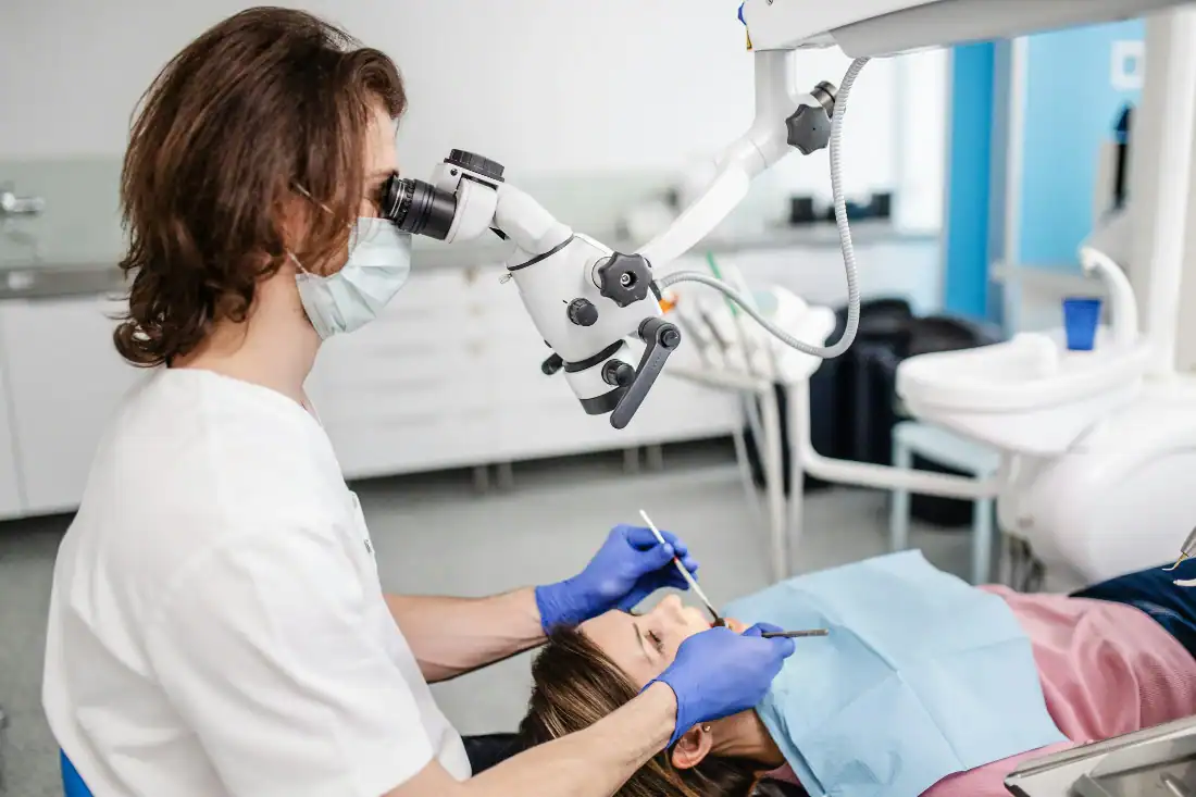 woman getting a root canal treatment