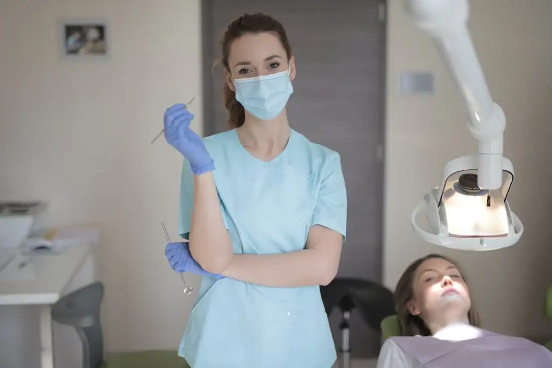 a confident dentist