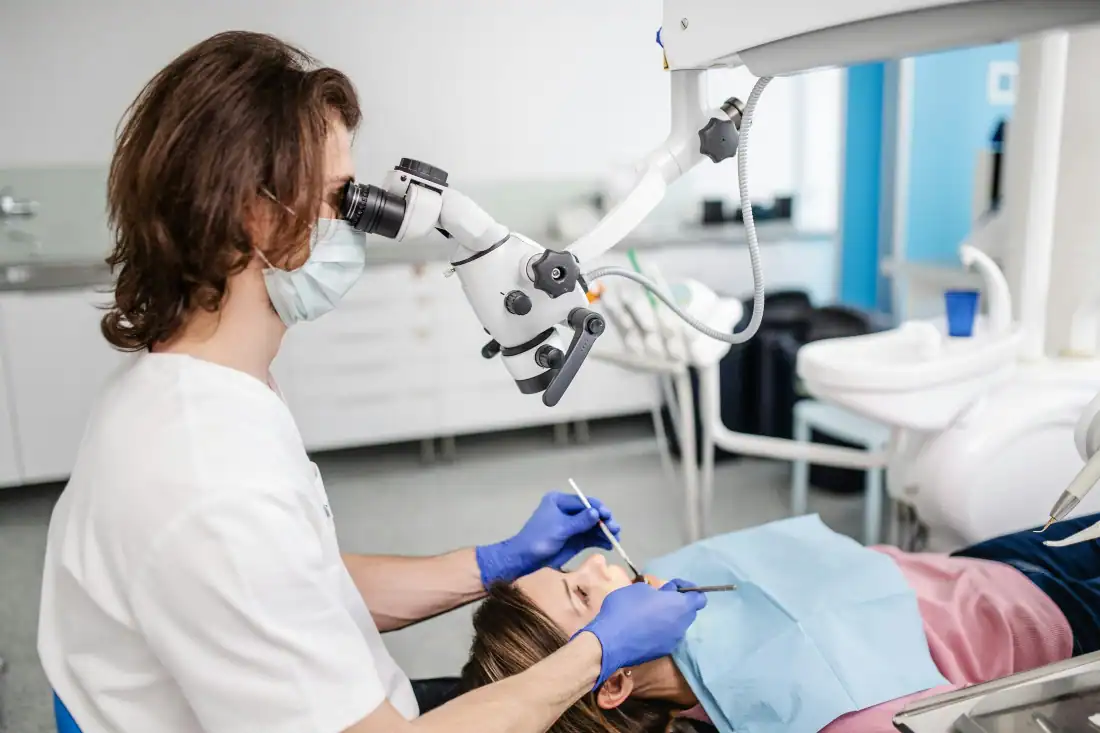 dentist working on patient